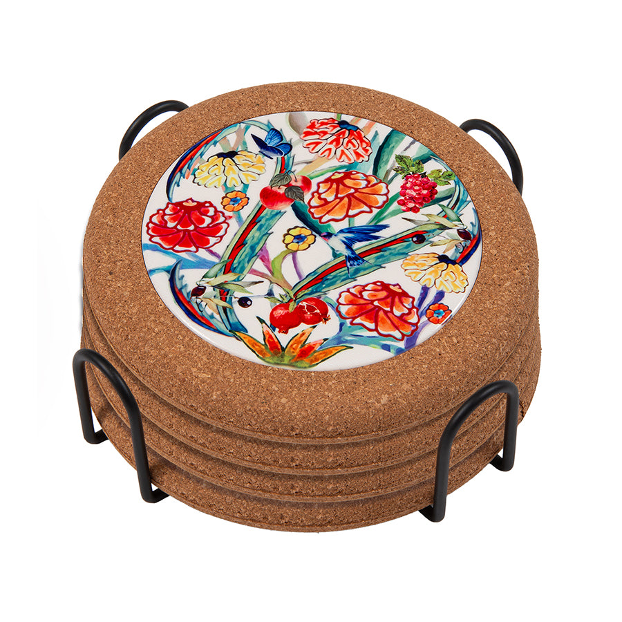 Flowers of the Fields Coaster Set