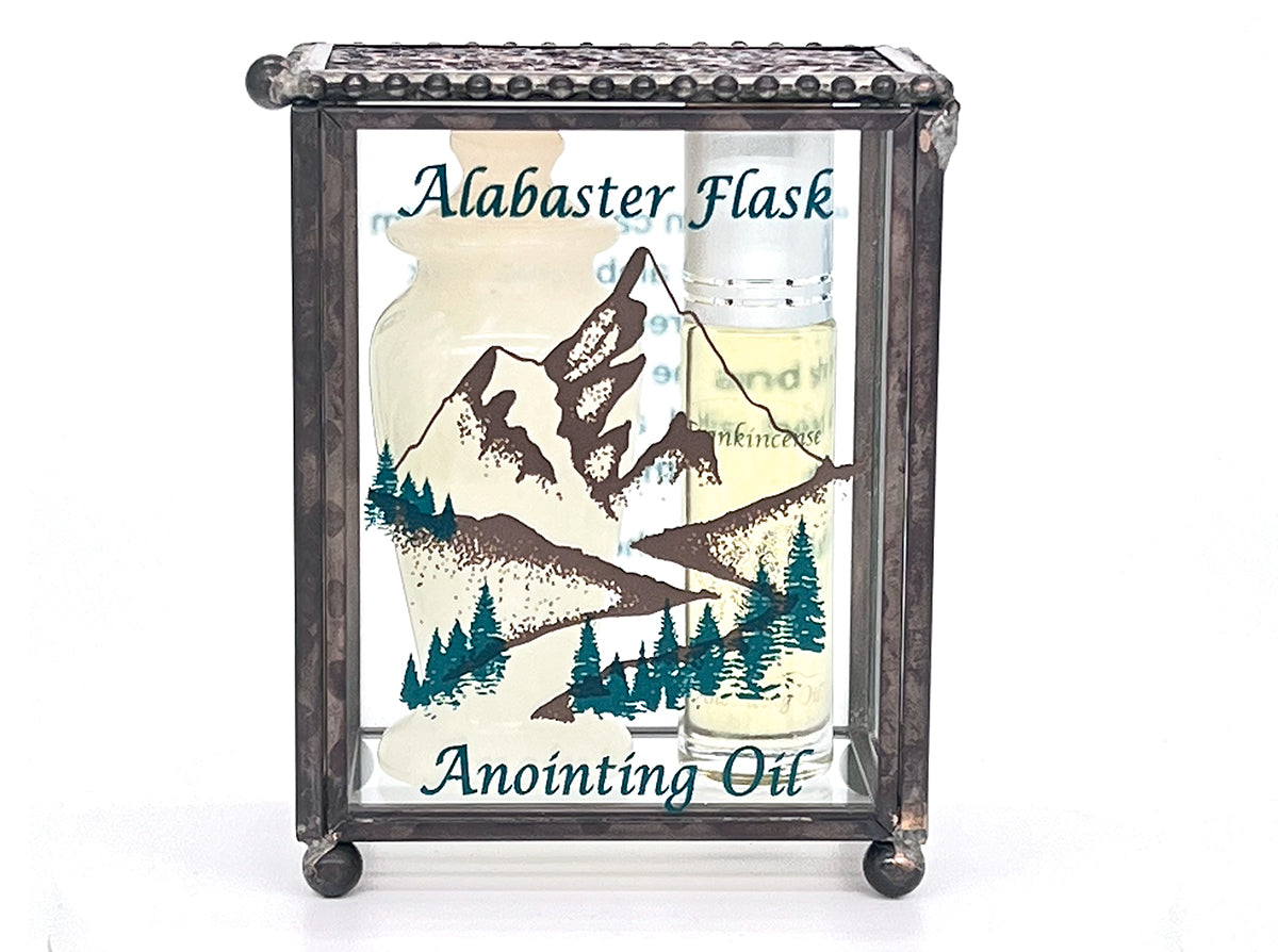 Alabaster Jar with Glass Box and Frankincense Anointing Oil