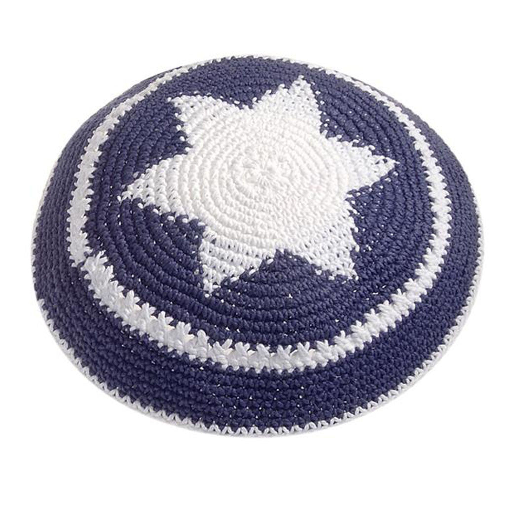 Star of David Crocheted Kippah Holy Land Gifts