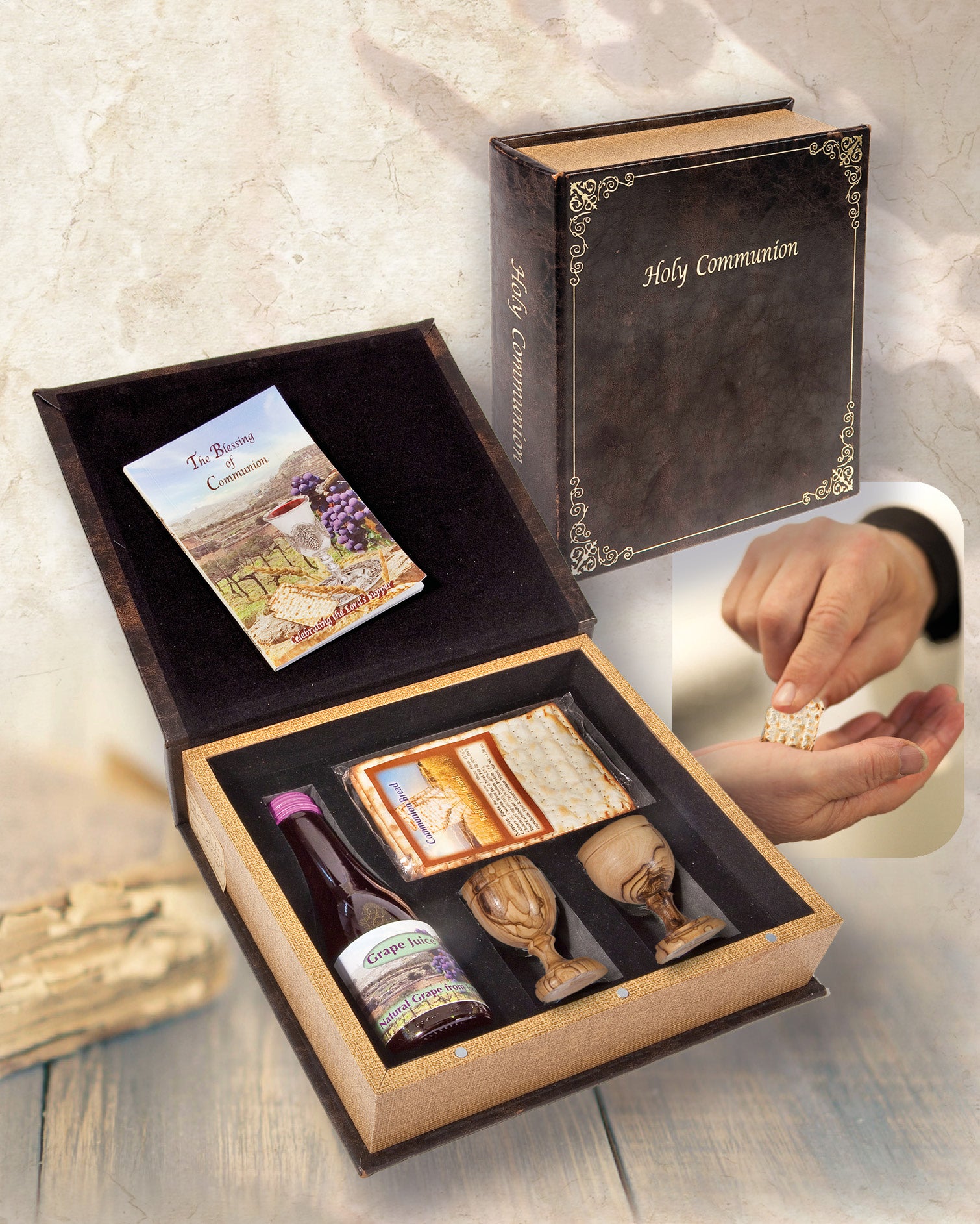 Communion Set Olivewood Holy Land Gifts