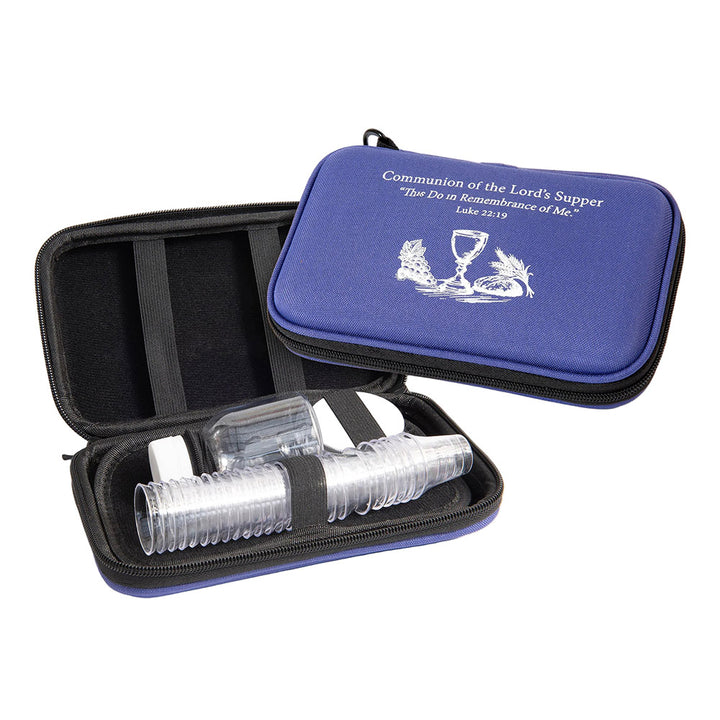 Blue Portable Communion Set - Holy Land Gifts