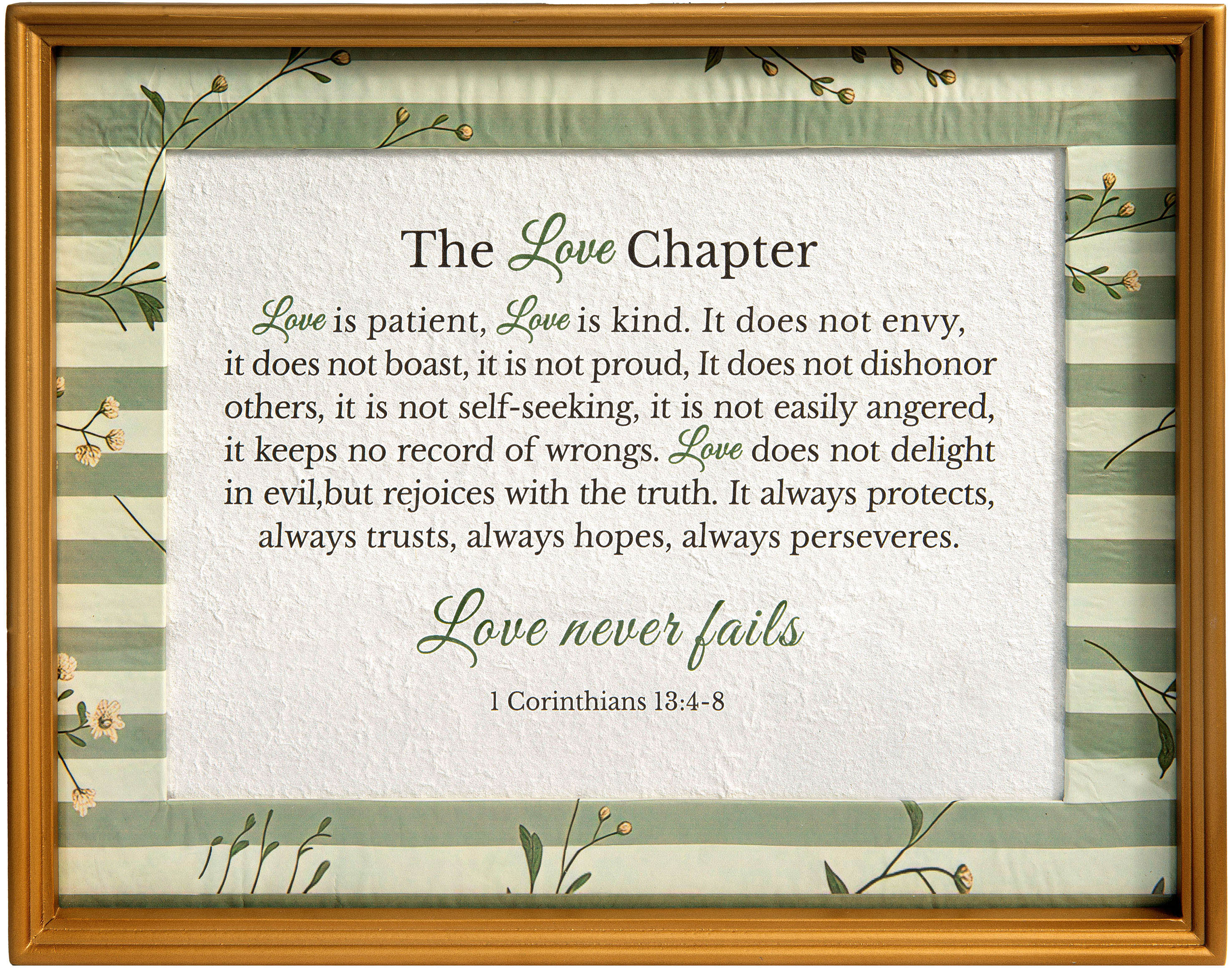 The Love Chapter Frame – Holy Land Gifts