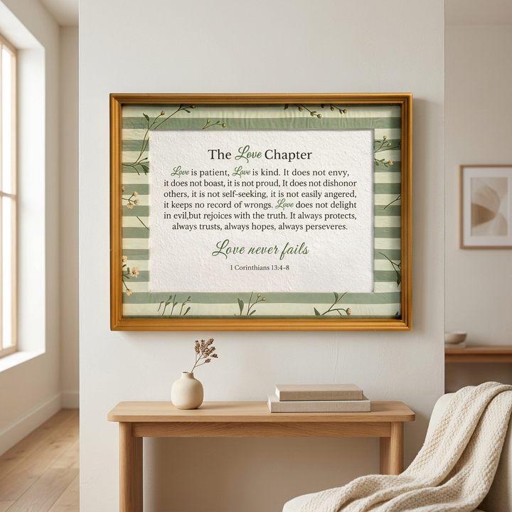 The Love Chapter Frame - Holy Land Gifts