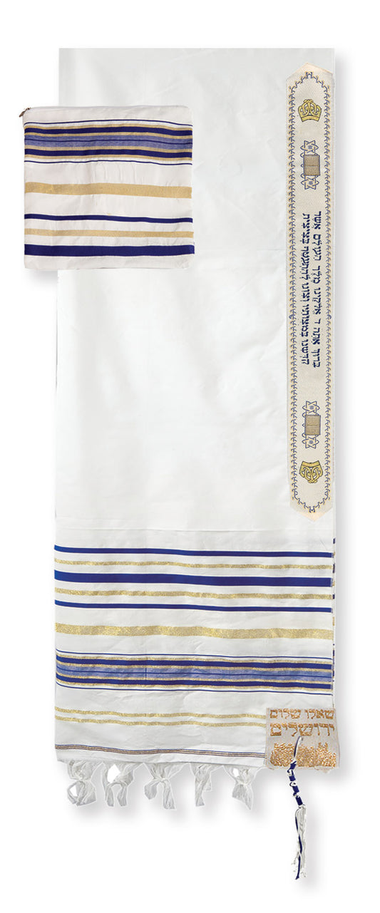 Blue Prayer Shawl & Bag