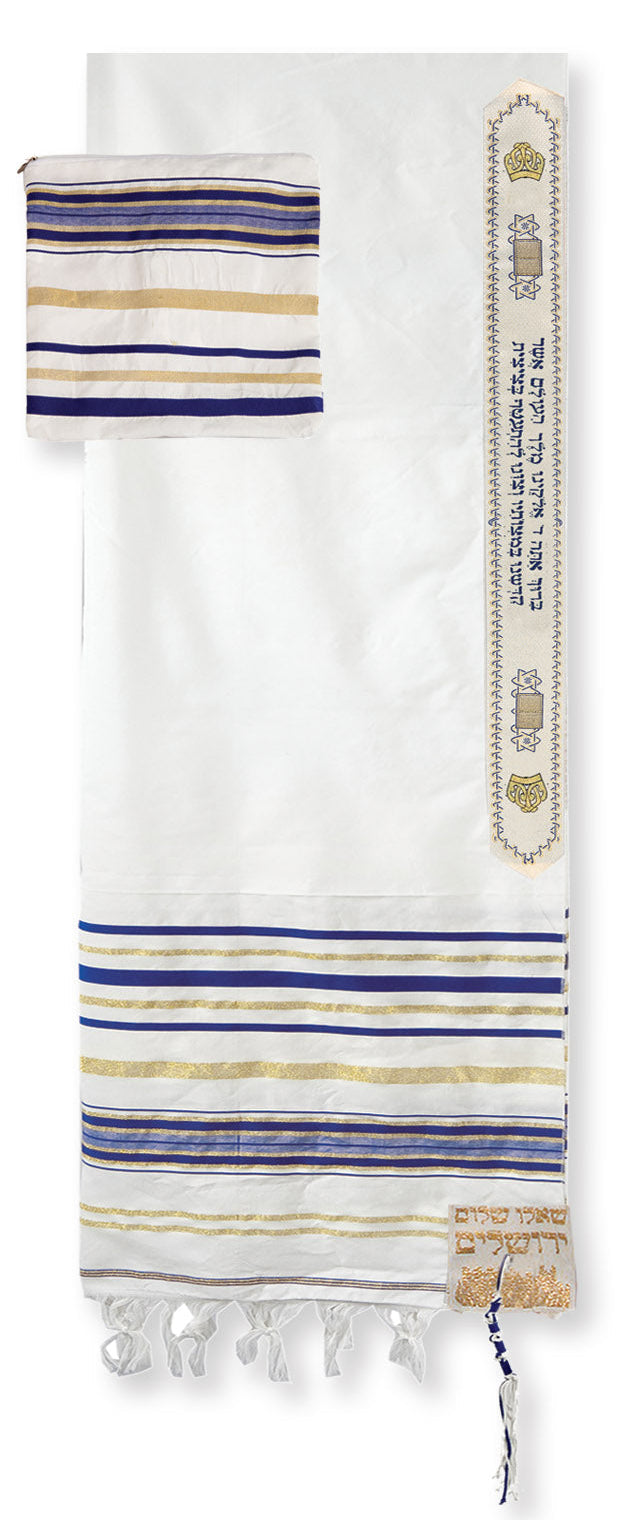 Blue Prayer Shawl & Bag - Holy Land Gifts