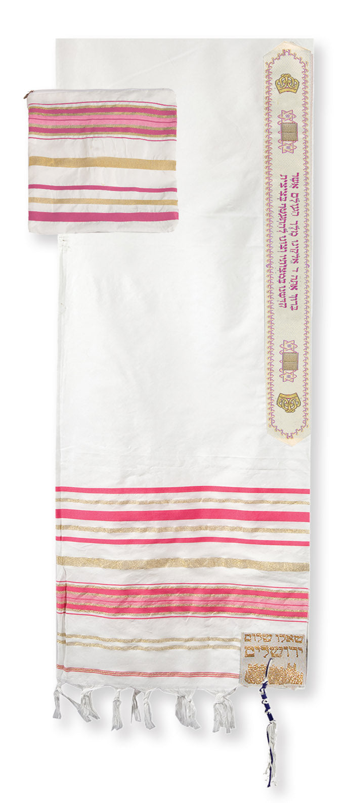 Pink Prayer Shawl & Bag - Holy Land Gifts
