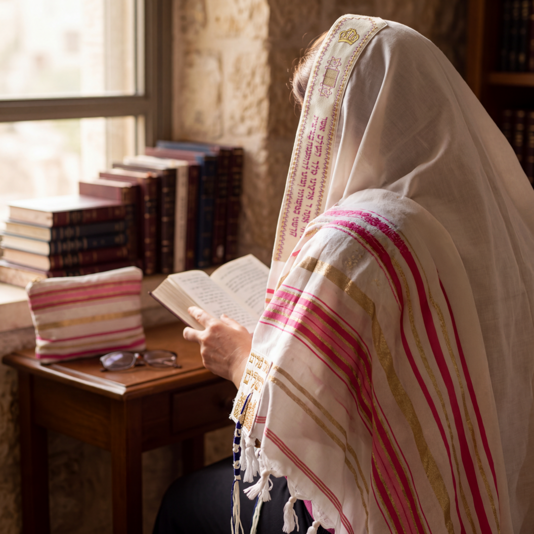 Pink Prayer Shawl & Bag
