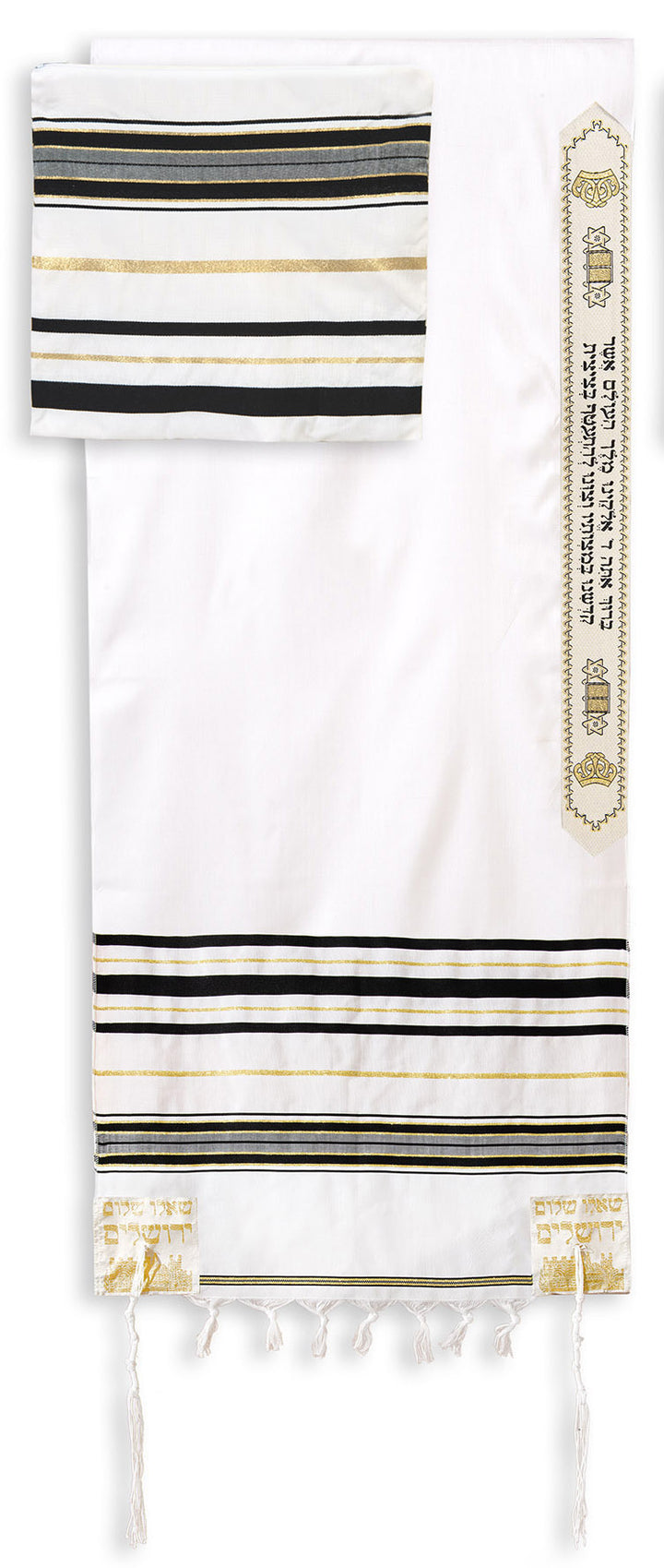Black Prayer Shawl & Bag - Holy Land Gifts