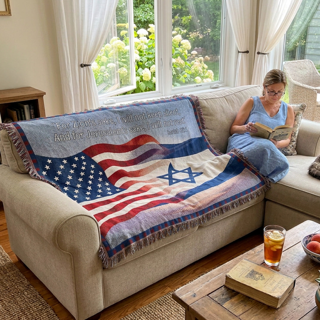 Allies Throw Blanket Isaiah 62:1 - Holy Land Gifts