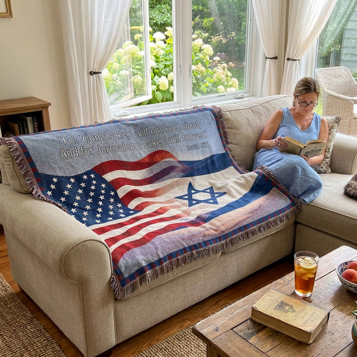 Allies Throw Blanket Isaiah 62:1 - Holy Land Gifts
