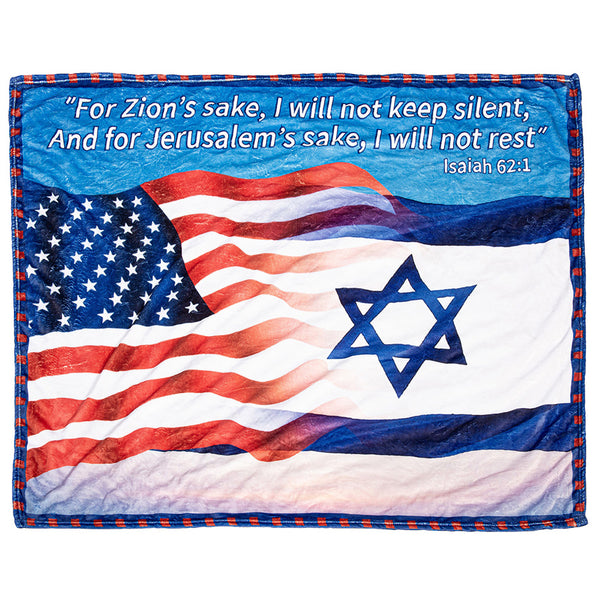 Isaiah 62:1 Allies Plush Throw Blanket - Holy Land Gifts