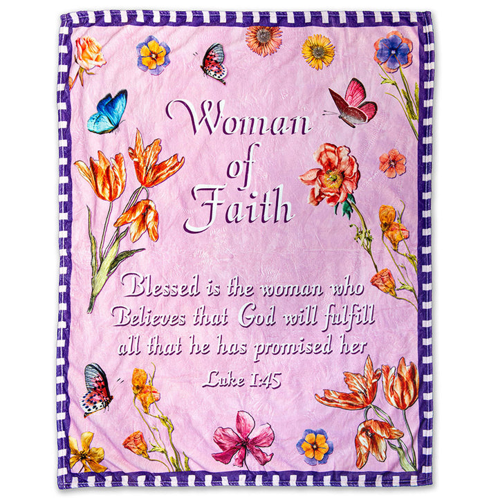 Woman of Faith Plush Blanket