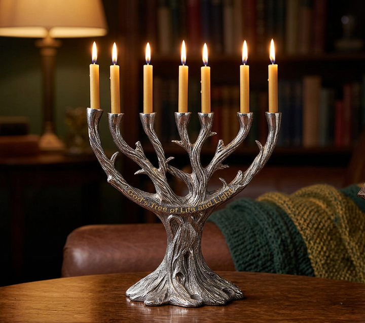 God's Tree of Life and Light Menorah - Holy Land Gifts