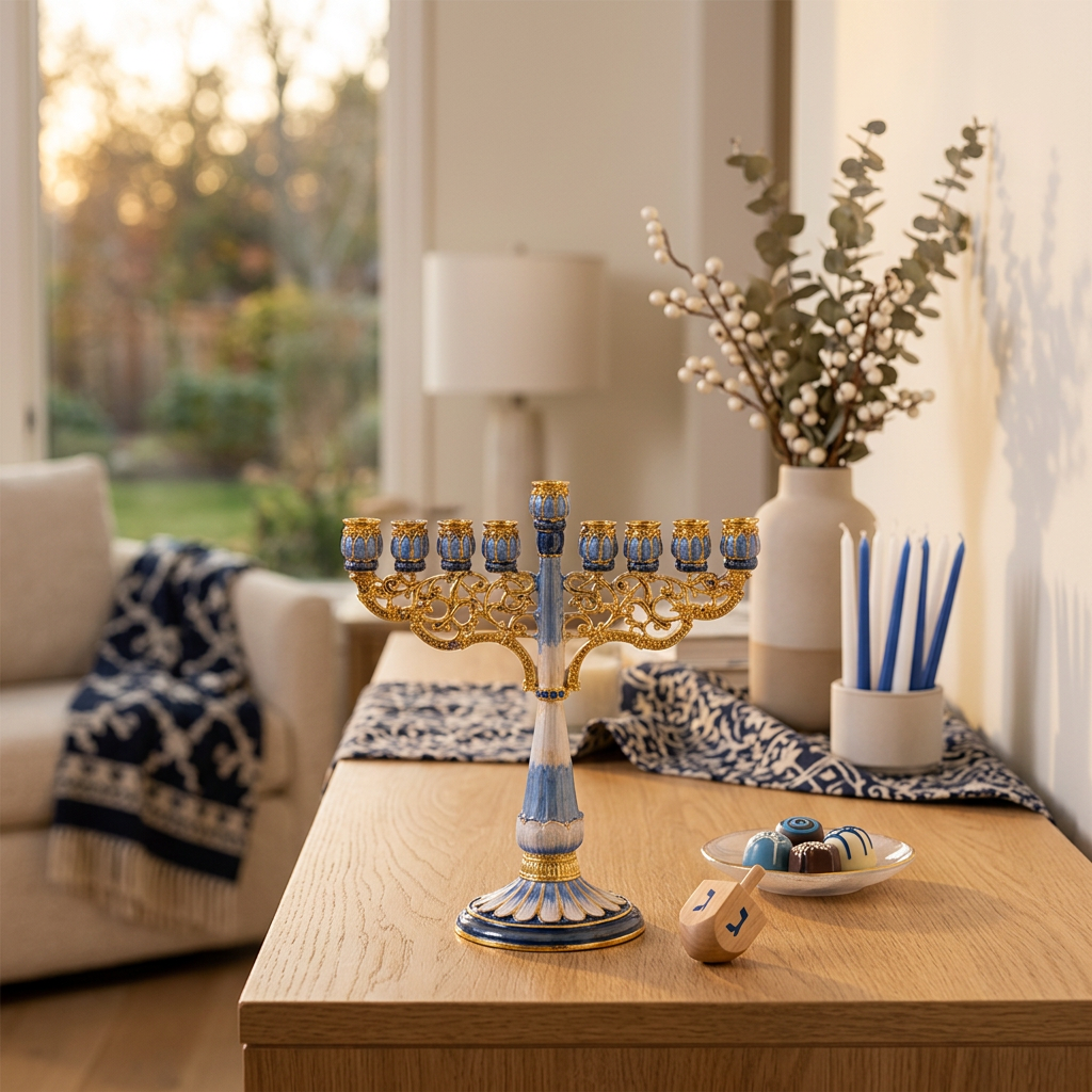 Filigree Hanukkiah