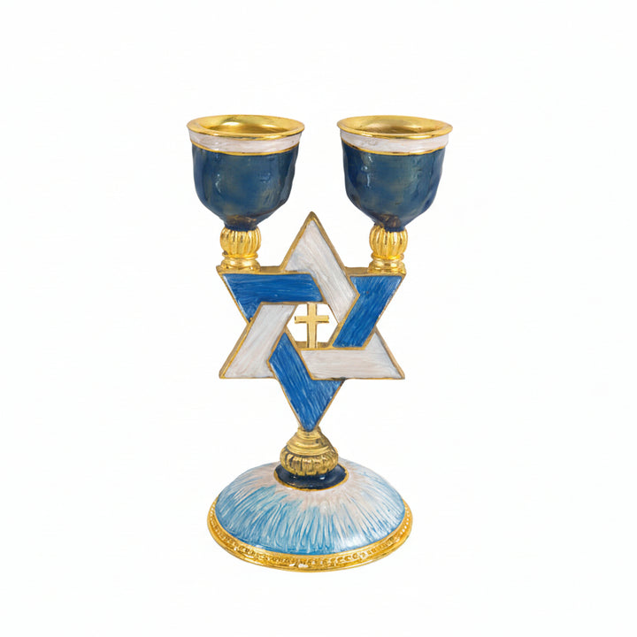 Star of David Shabbat Candle Holder - Holy Land Gifts