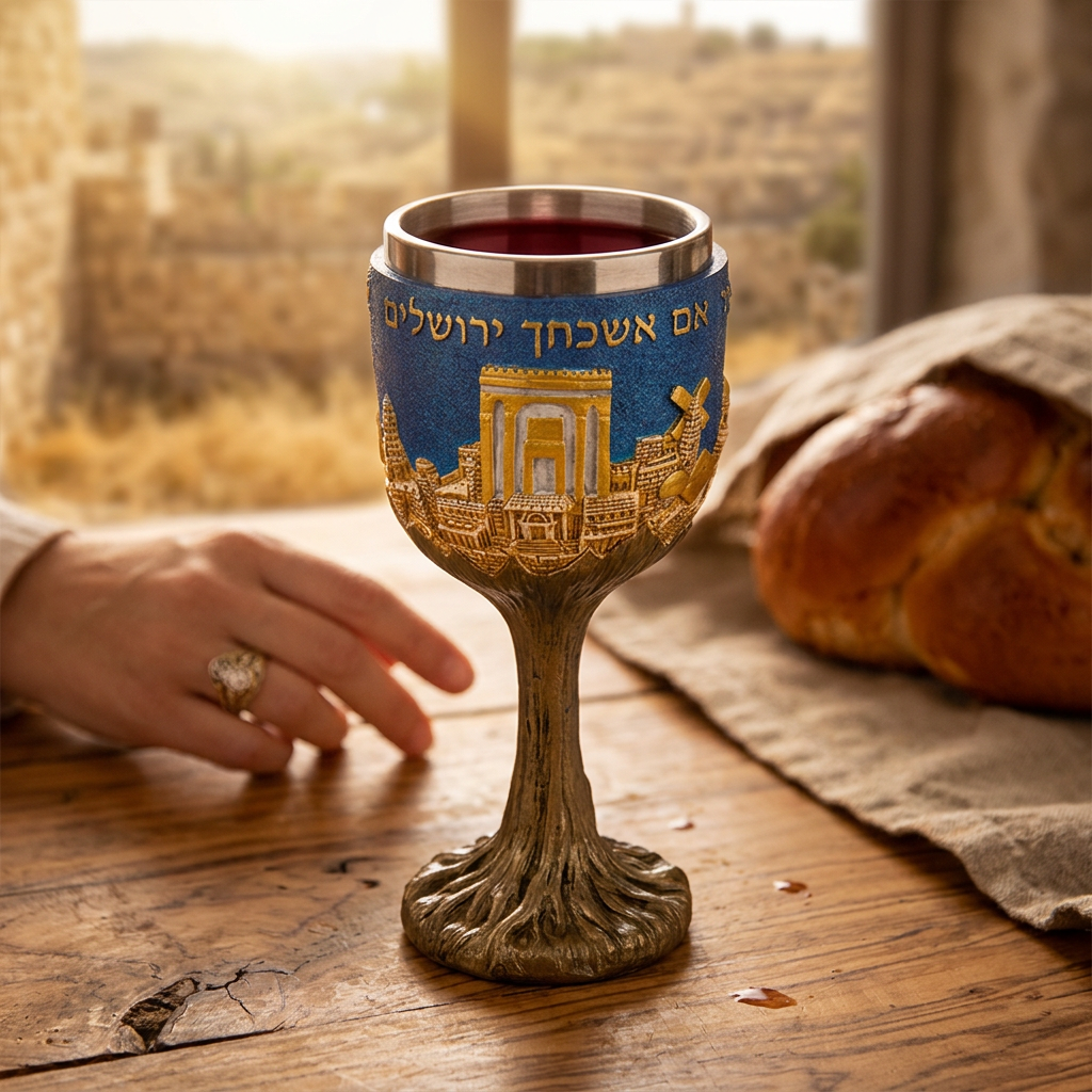 Psalm 137:5 Wine Cup - Holy Land Gifts