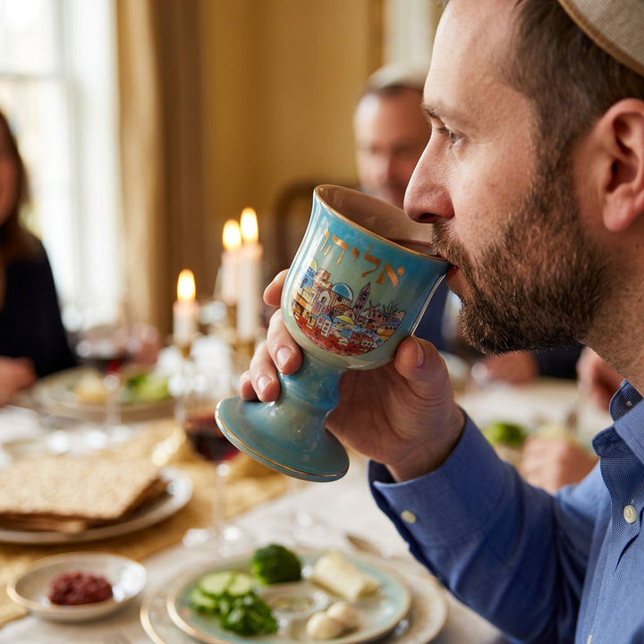Ceramic Elijah Cup - Holy Land Gifts