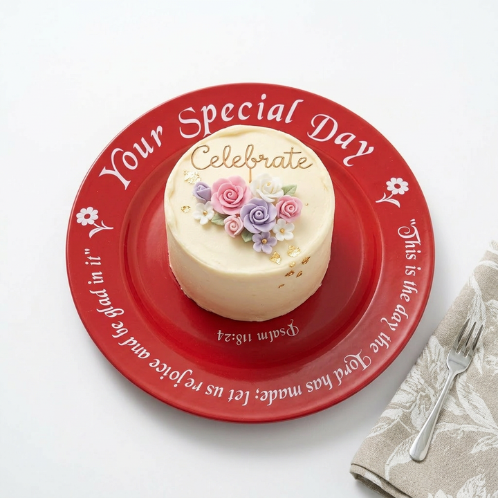 Red Celebration Plate