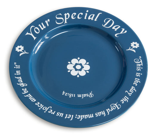 Blue Celebration Plate