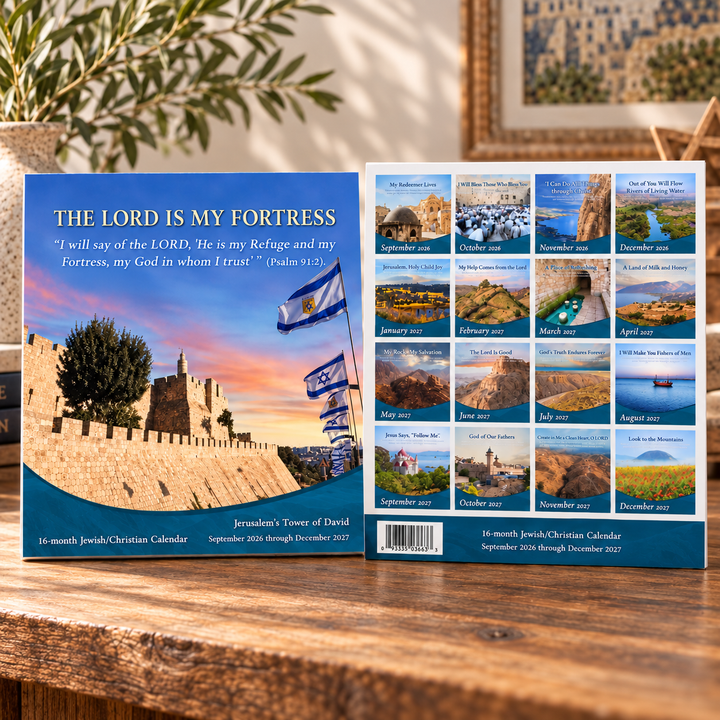Lord Is My Fortress Jewish/Christian Calendar 2026–2027 - Holy Land Gifts