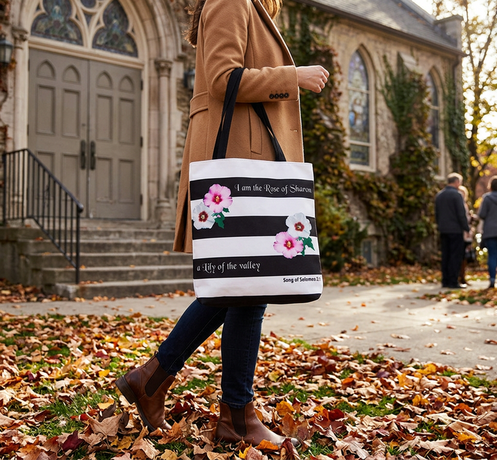 Rose of Sharon Tote Bag - Holy Land Gifts