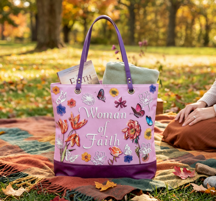 Woman of Faith Tote Bag - Holy Land Gifts
