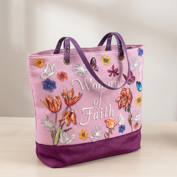 Woman of Faith Tote Bag - Holy Land Gifts