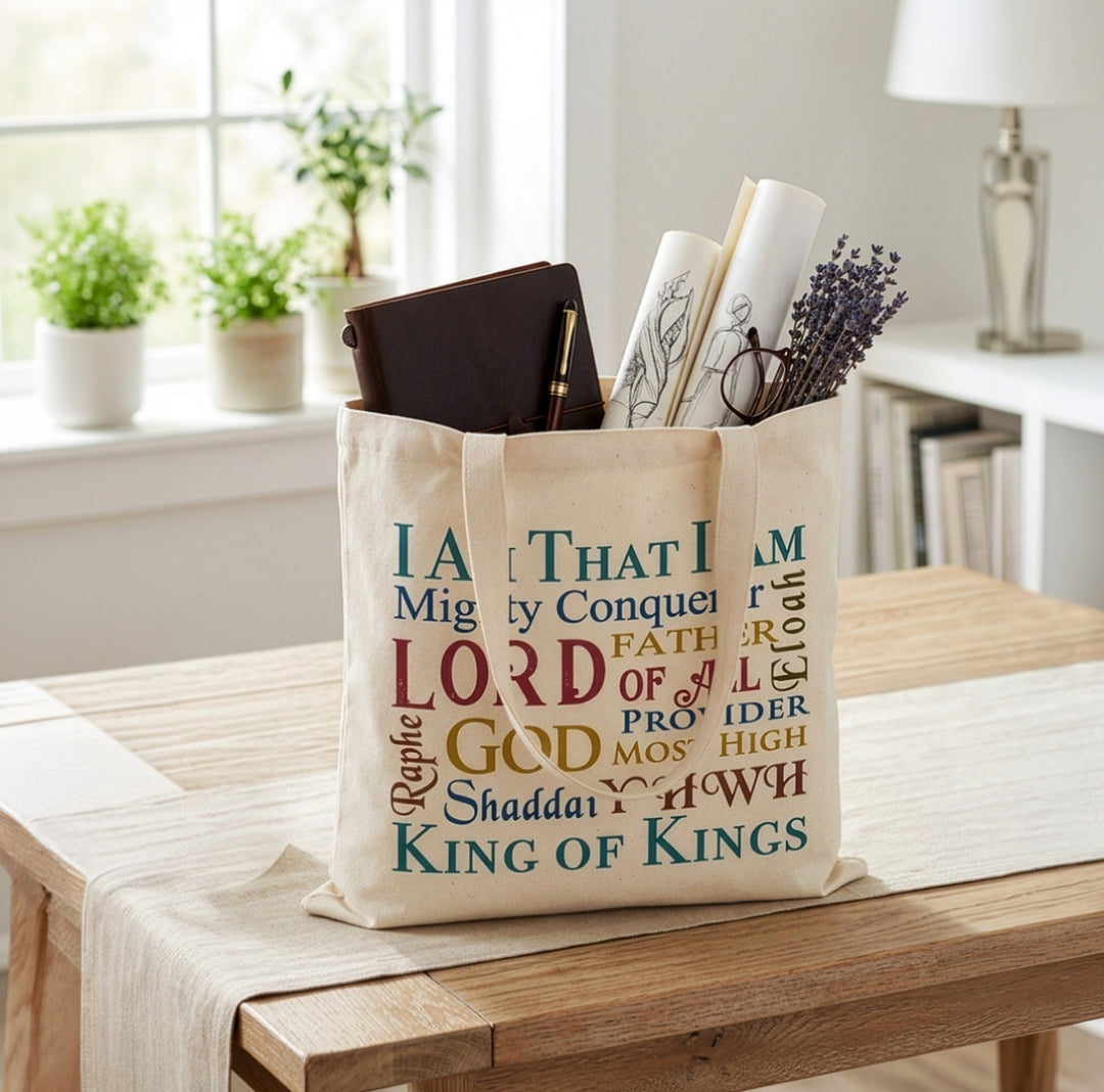 Light Duty Names of God Tote - Holy Land Gifts