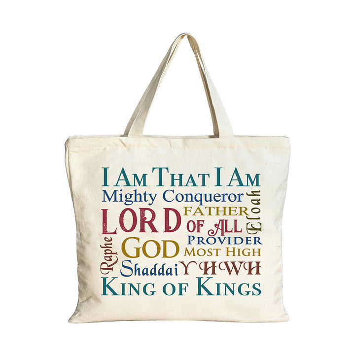 Light Duty Names of God Tote - Holy Land Gifts