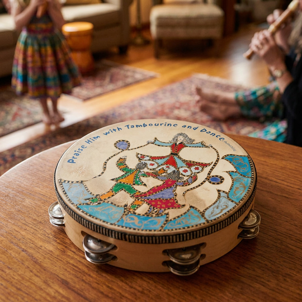 Psalm 150 Tambourine - Holy Land Gifts