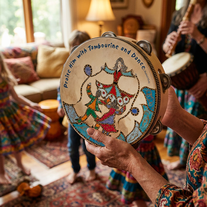 Psalm 150 Tambourine - Holy Land Gifts