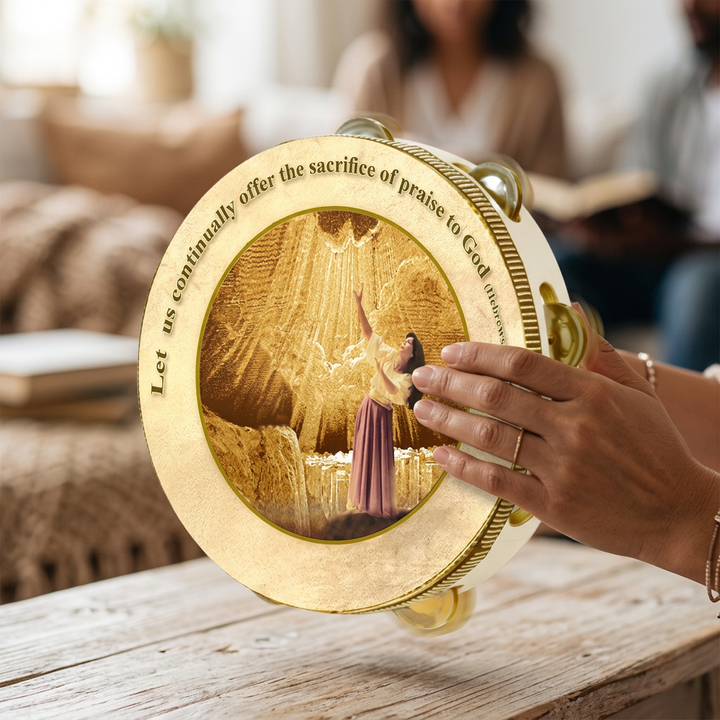 Sacrifice of Praise Tambourine - Holy Land Gifts