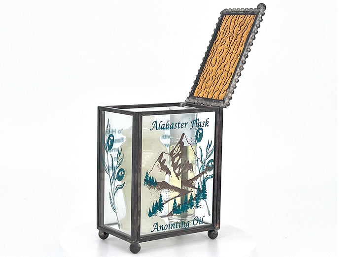 Alabaster Jar with Glass Box and Frankincense Anointing Oil