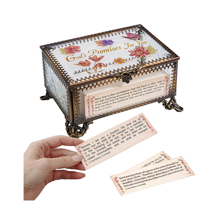 God's Promises Glass Keepsake Box