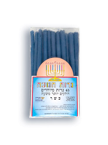 Blue Hanukkah Candles
