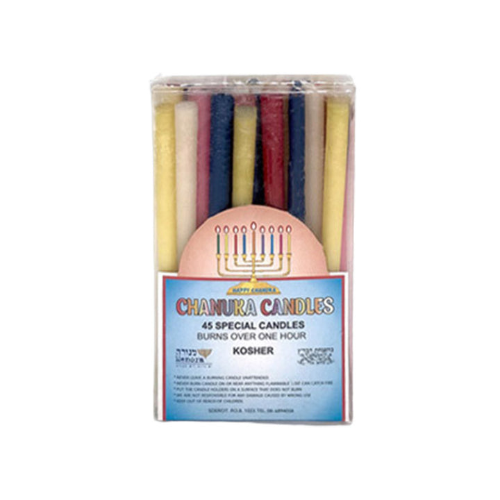 Multicolored Hanukkah Candles