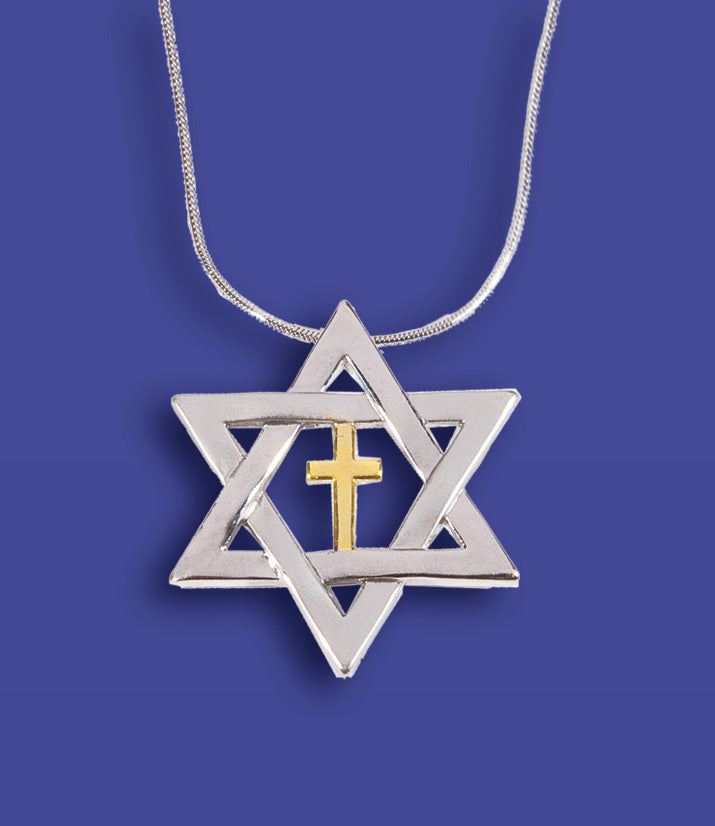 Star of David and Cross Necklace