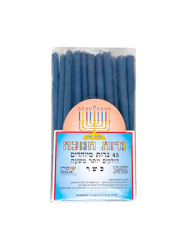 Blue Hanukkah Candles