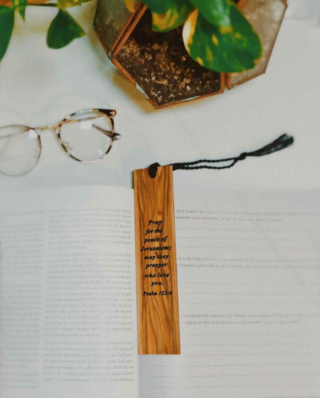 Pray for the Peace Jerusalem Olivewood Bookmark