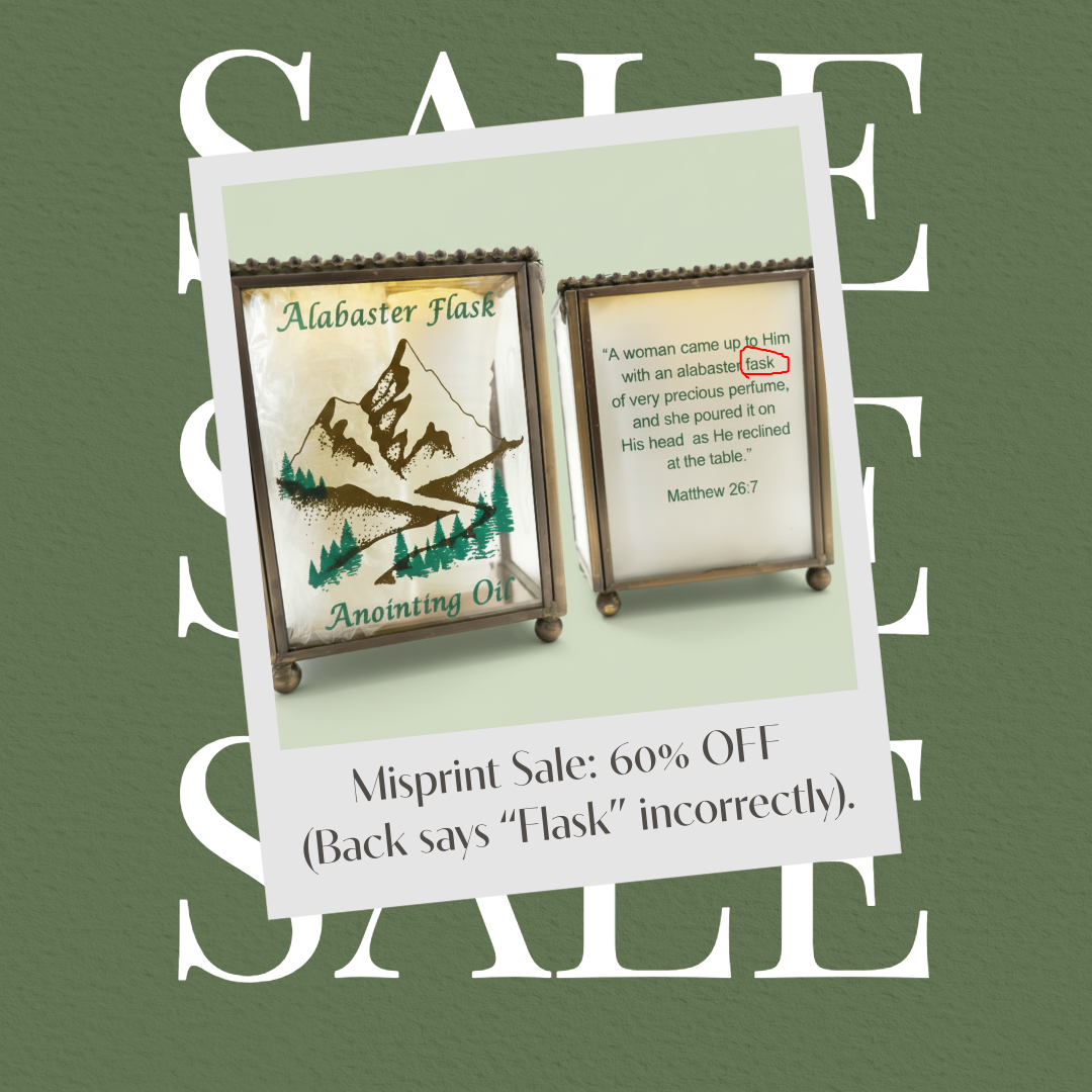 Advertisement for Alabaster Flask with text on a green background