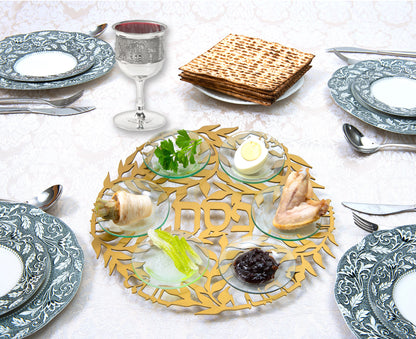 Golden Olive Branch Passover Seder Plate