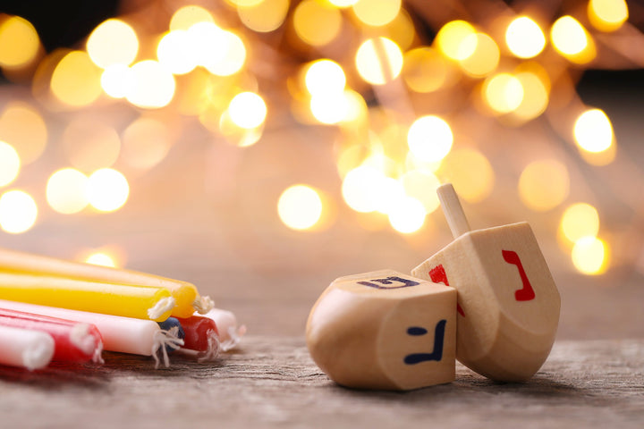 Multicolored Hanukkah Candles