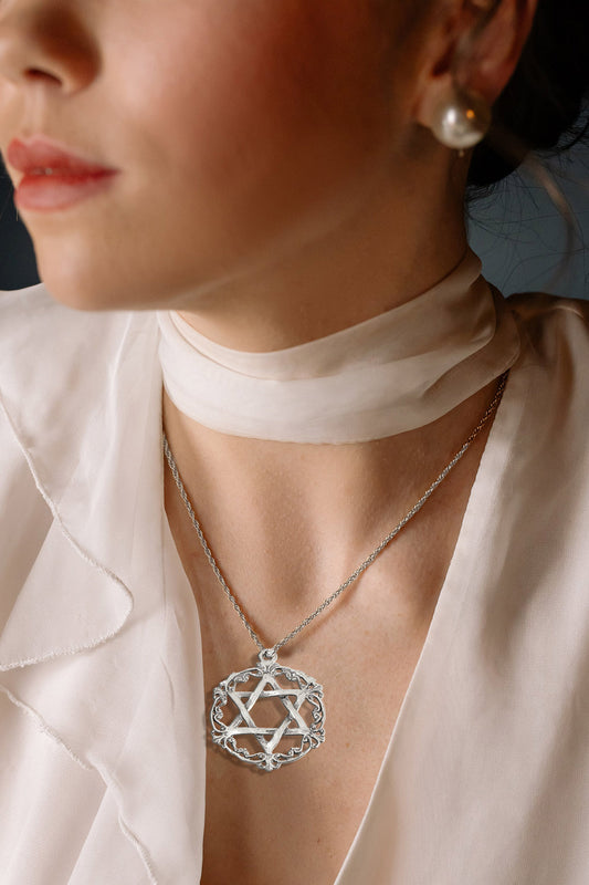 Queen Esther Silver Filigree Necklace - Holy Land Gifts