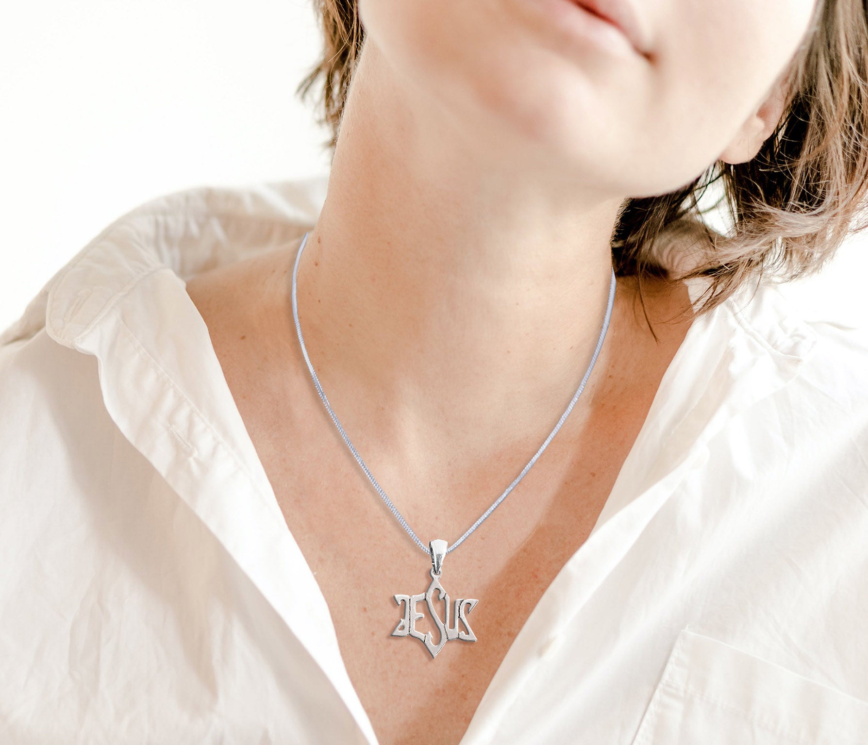 "Jesus" Star of David Necklace - Holy Land Gifts