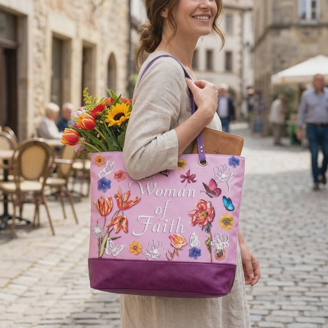 Woman of Faith Tote Bag