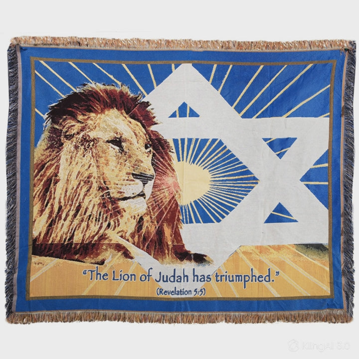 Lion of Judah Woven Blanket
