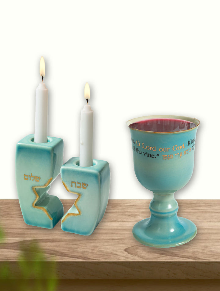 Ceramic Shabbat Set with Star of David