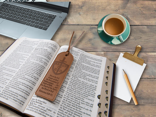 Armor of God Leather Bookmark