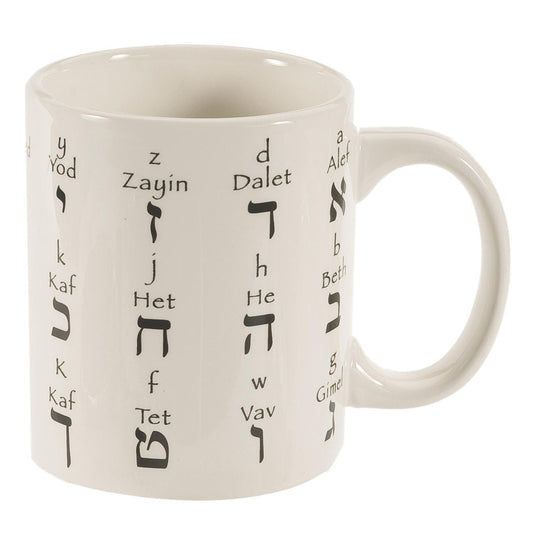 Hebrew Alphabet Coffee Mug - Holy Land Gifts
