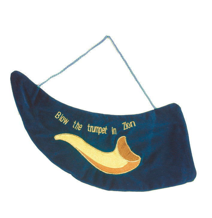 Embroidered Blue Rams Horn Bag - Holy Land Gifts